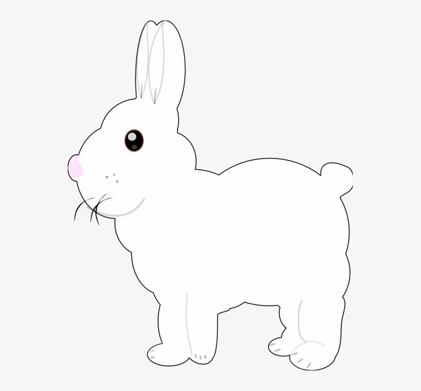 Chocolate Bunny Black White Line Easter 555px - Chocolate Bunny, transparent png download