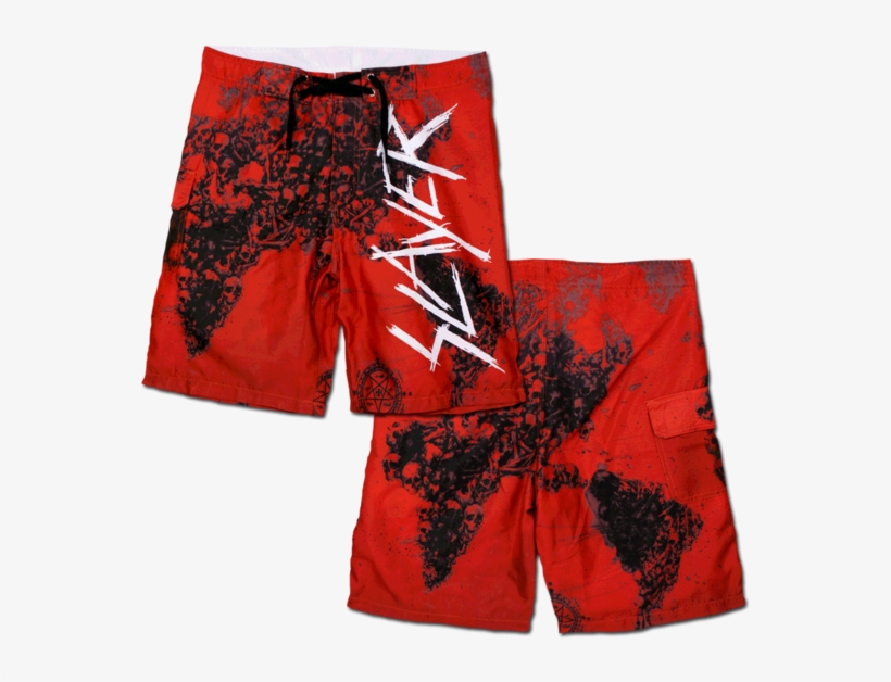 World Painted Blood Board Shorts - Slayer World Painted Blood Shirt, transparent png download