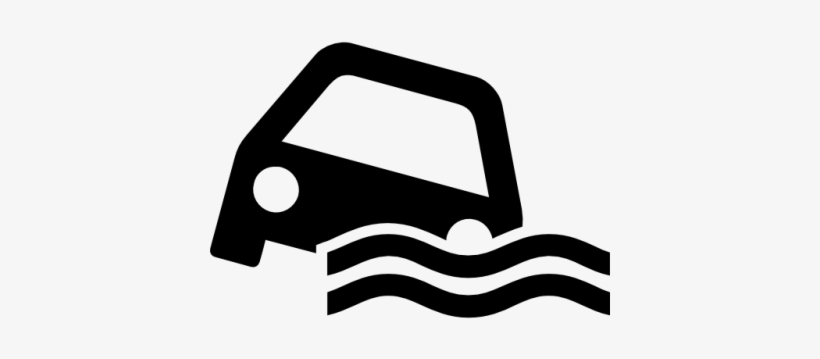 Flood Risk Transport Icons Png Png Images - Car In Flood Icon, transparent png download
