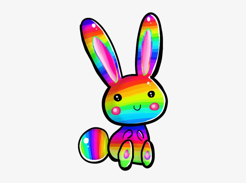 Easter Bunny Is Rainbow Bunny By Glorious Nephilus-d5y5aow - Rainbow Bunnies, transparent png download