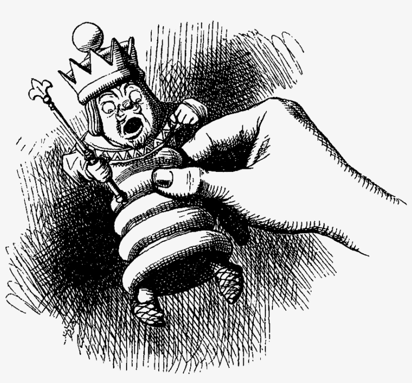 Free Alice In Wonderland Digital Stamp - Alice Through The Looking Glass White King, transparent png download