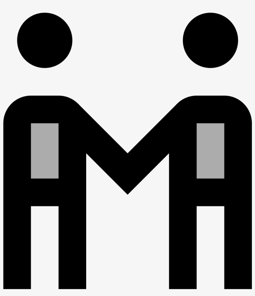 It's A Logo For Depicting A Meeting Between Two People - Graphic Design, transparent png download