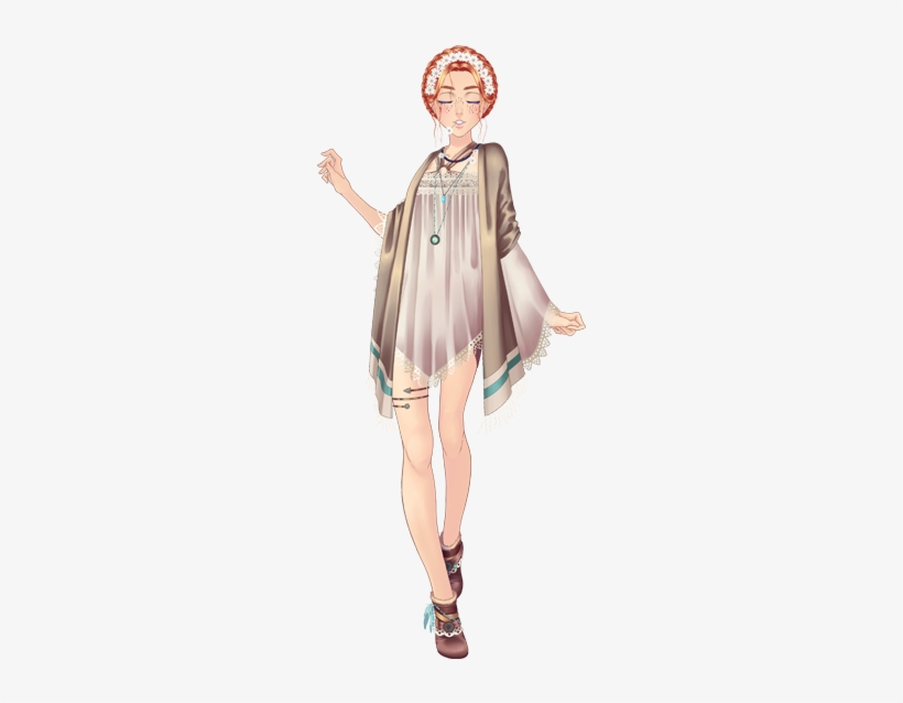 Outfit Spring Bohemian 2 - Bohemian Png, transparent png download