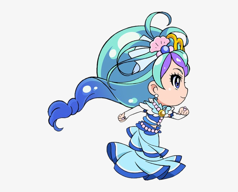 Princess Pretty Cure Cure Mermaid Mode Elegant Chibi - Mermaid In Chibi, transparent png download