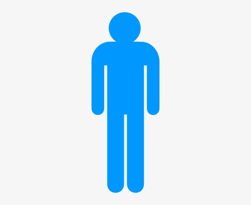 Small - Blue Boys Bathroom Sign, transparent png download