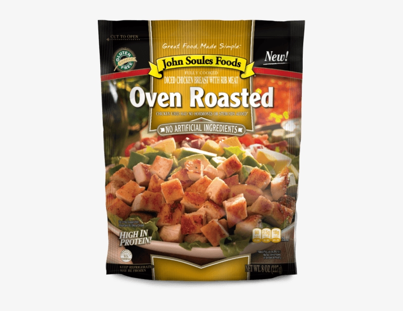 Oven Roasted Diced Chicken Breast - John Soules Oven Roasted Chicken, transparent png download