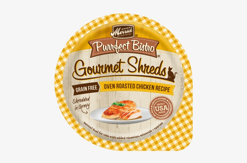 Purrfect Bistro Gourmet Shreds - Merrick Purrfect Bistro Gourmet Shreds Chicken Cat, transparent png download