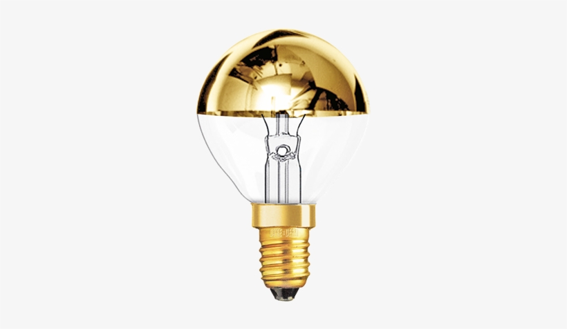E14 Mini Gold Cap Bulb - Golden Light Bulb Png, transparent png download