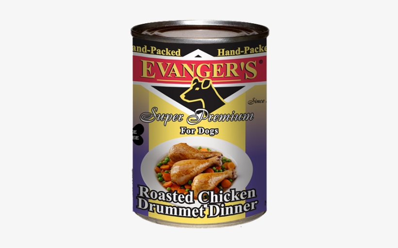 Evanger's Super Premium Roasted Chicken Drummet Hand - Evangers Roasted Chicken Drummette Dinner Canned Dog, transparent png download