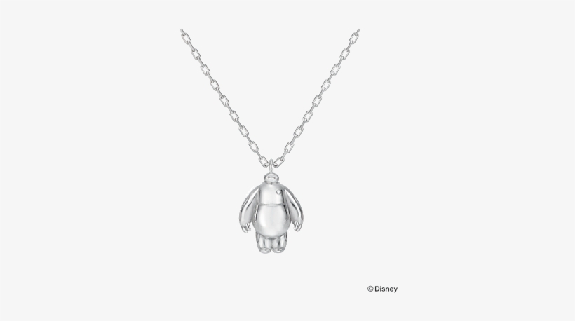 Baymax - Gold Necklace With Rose Pendant, transparent png download