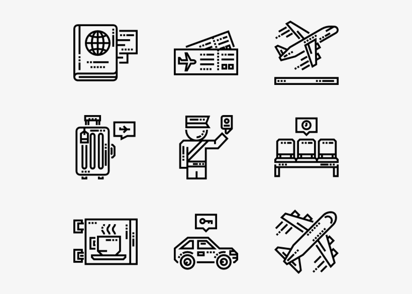Airport - Data Management Line Icon, transparent png download
