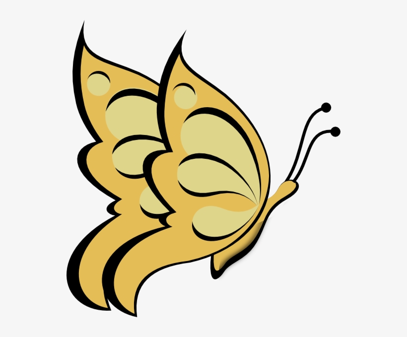 Clip Art Gold Butterfly, transparent png download