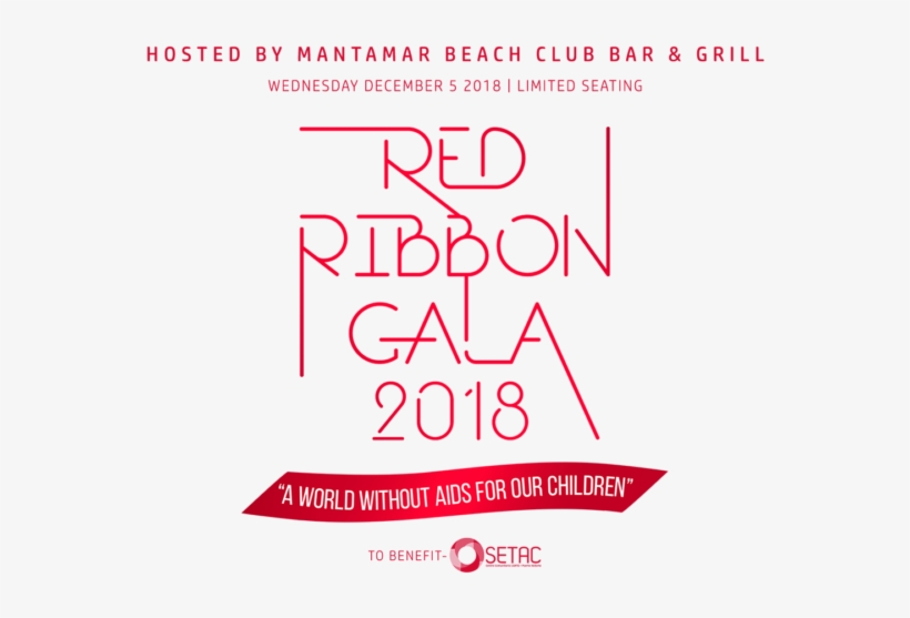 Red Ribbon Gala 2018, Puerto Vallarta Estudiomrgreen - Graphic Design, transparent png download