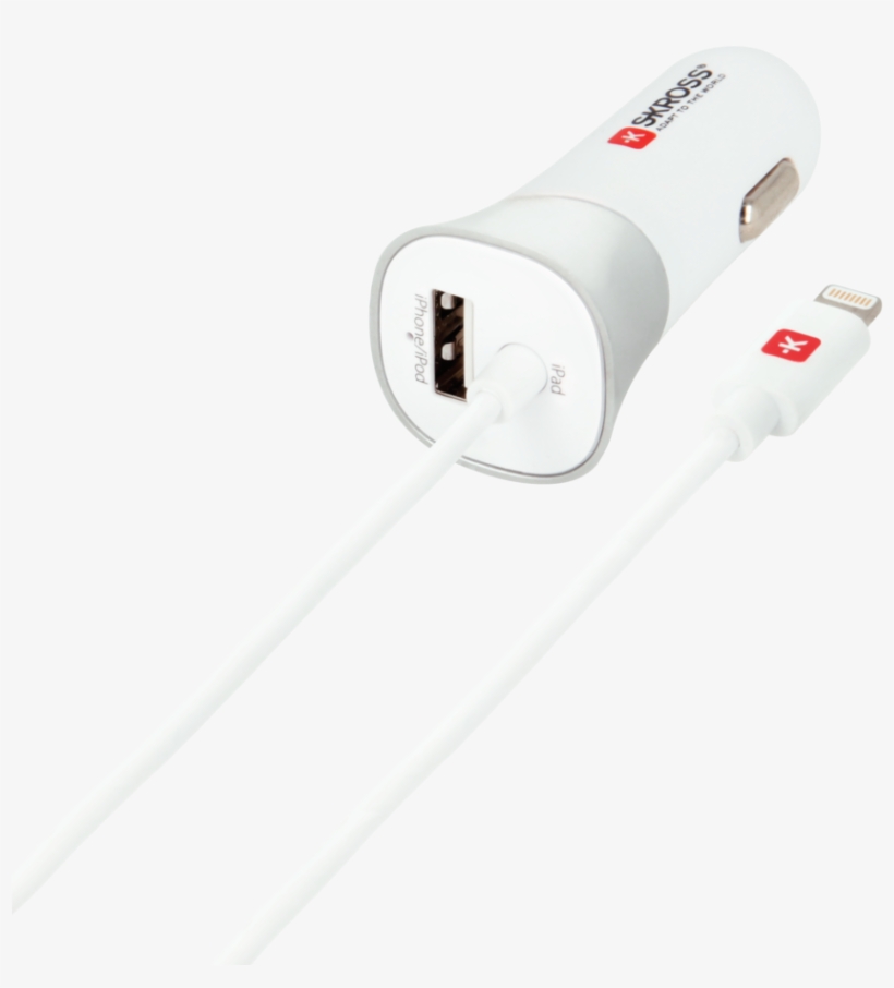 Usb Car Charger & Lightning Connector - Skross 2.900616 Auto Silber Ladegerät Für Mobilgeräte, transparent png download