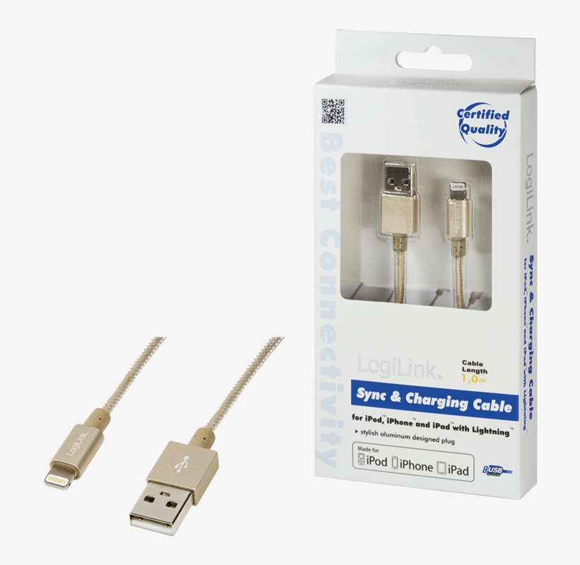 Image (png) - Logilink - Lightning Cable - Male Apple Lightning To, transparent png download