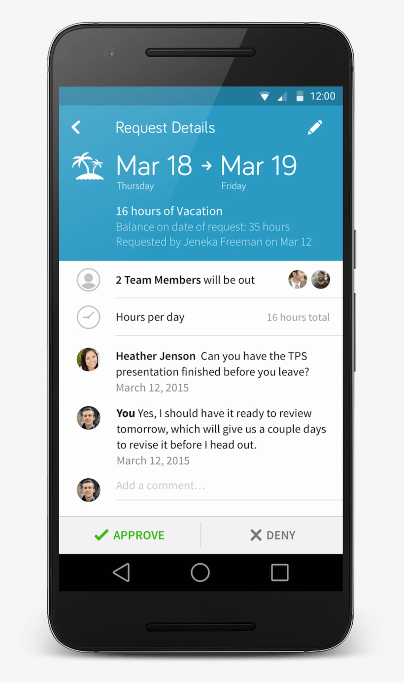 Time Off Response - Android, transparent png download