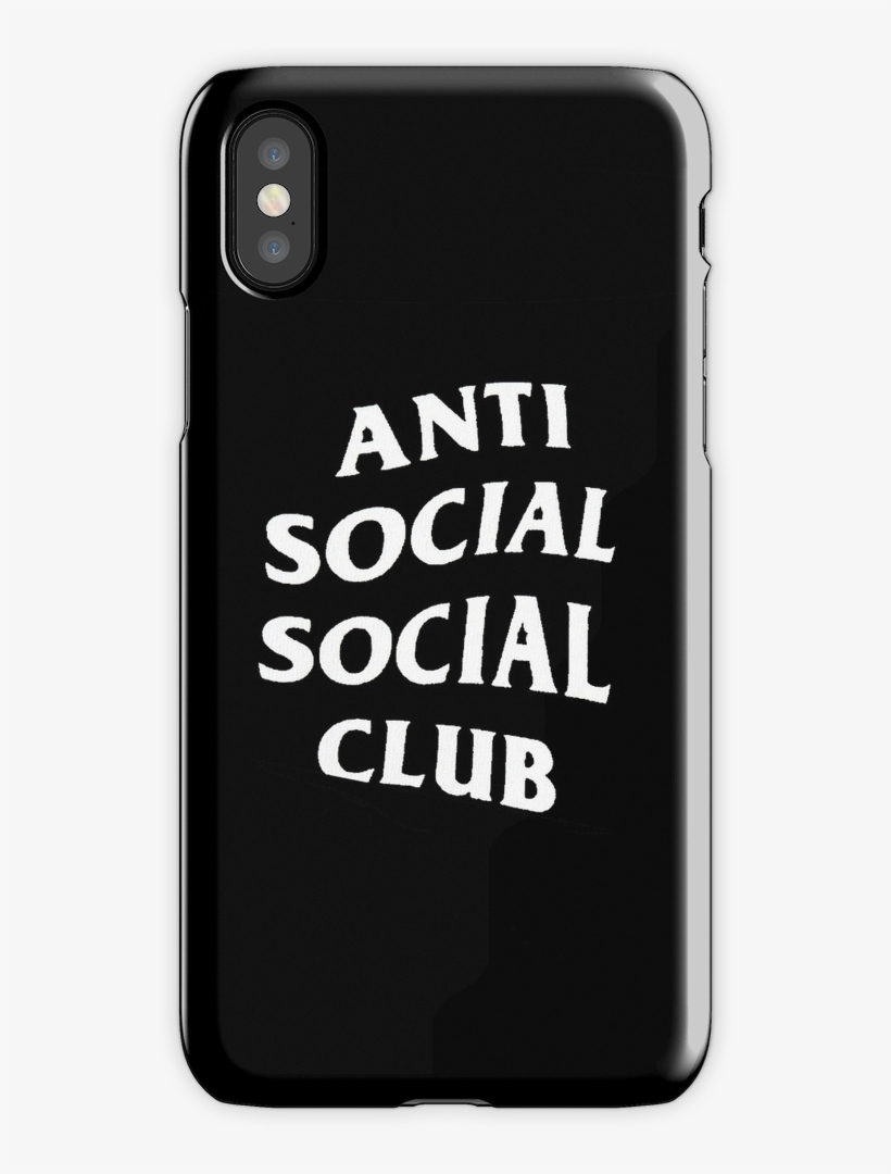 Anti Social Social Club Logo Iphone X Snap Case - Anti Social Social Club New York, transparent png download