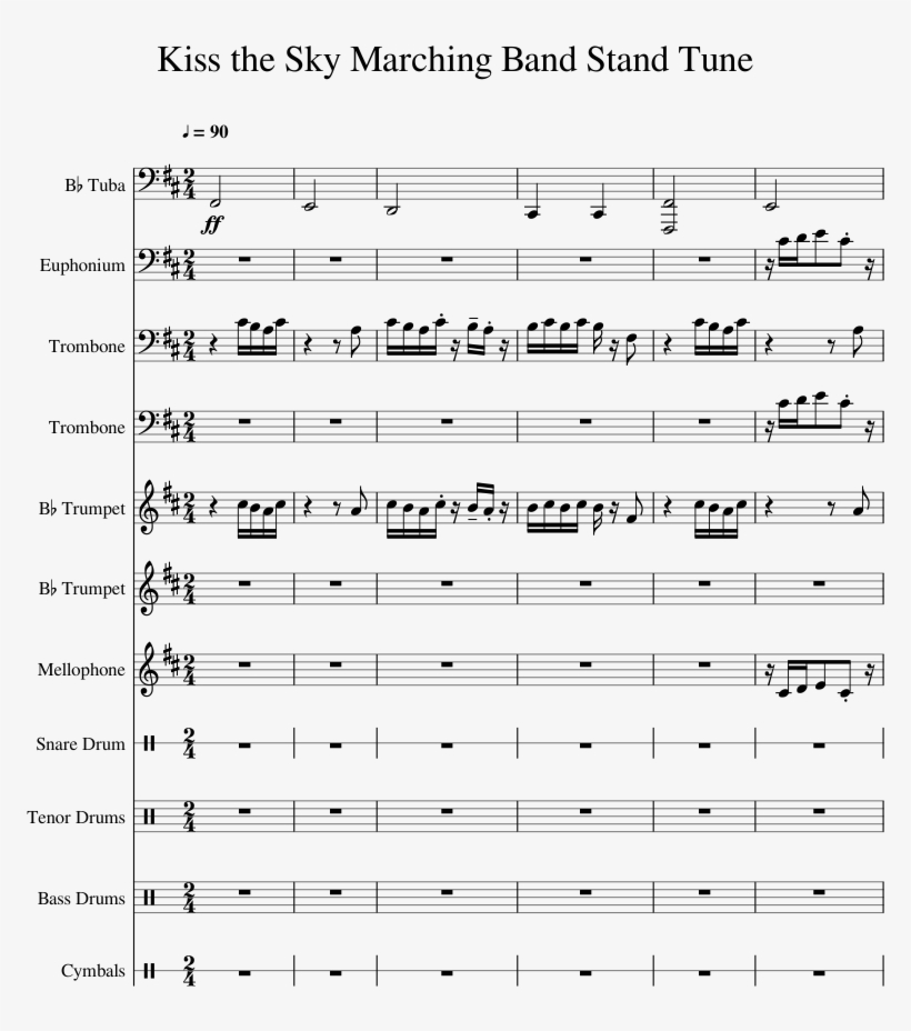 Print - Kiss The Sky Shawn Lee Sheet Music, transparent png download