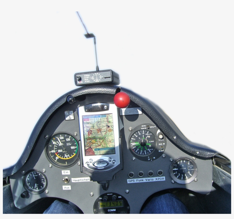 Glider Cockpit B T 1827kb Feb 17 2014 - Aircraft Collision Avoidance, transparent png download