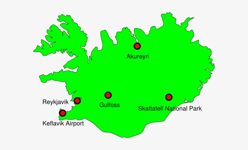 Iceland Map Outline Png Clip Arts For Web - Geothermal Power Plants Iceland Map, transparent png download