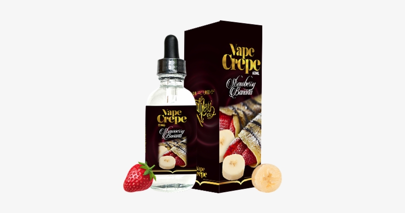 Strawberry Banana E-liquid By Vape Crepe 60ml - Vape Crepe Strawberry Banana, transparent png download