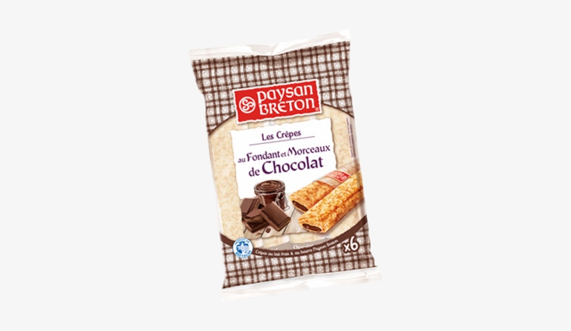Filled Crepes With Chocolate And Pieces Of Milk Chocolate - Crepe Chocolat Paysan Breton, transparent png download