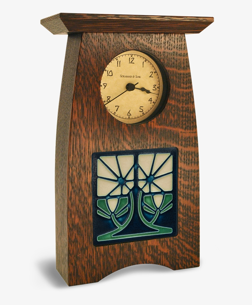 Tile In Arts And Crafts Clock - Arts And Crafts Clock, transparent png download