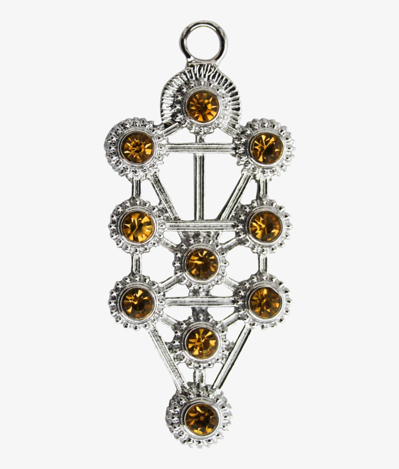 Tree Of Life Enlightenment Kaballah Amulet Necklace - Kabbalah, transparent png download