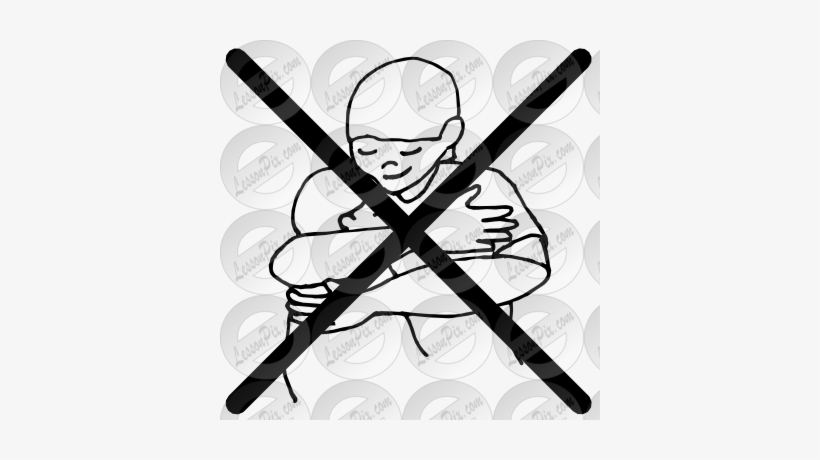 Hug Clipart Outline - Not Run In The Classroom, transparent png download