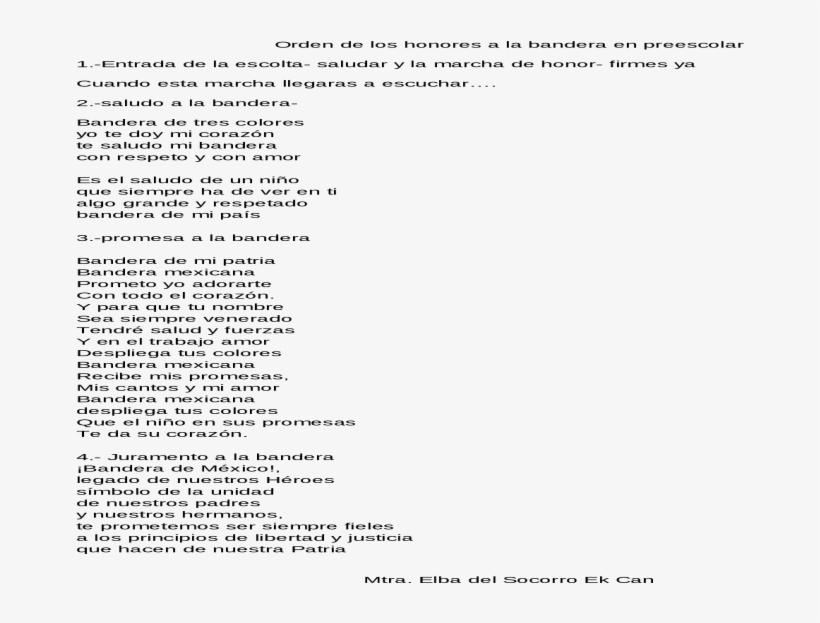 Promesa De Honores A La Bandera, transparent png download