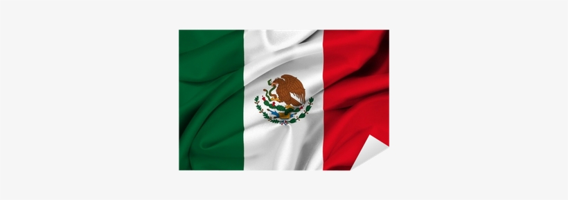Vinilo Pixerstick Ondeando Bandera Mexicana - Elektroplate Mex-oval Mexican Flag Oval Auto Chrome, transparent png download