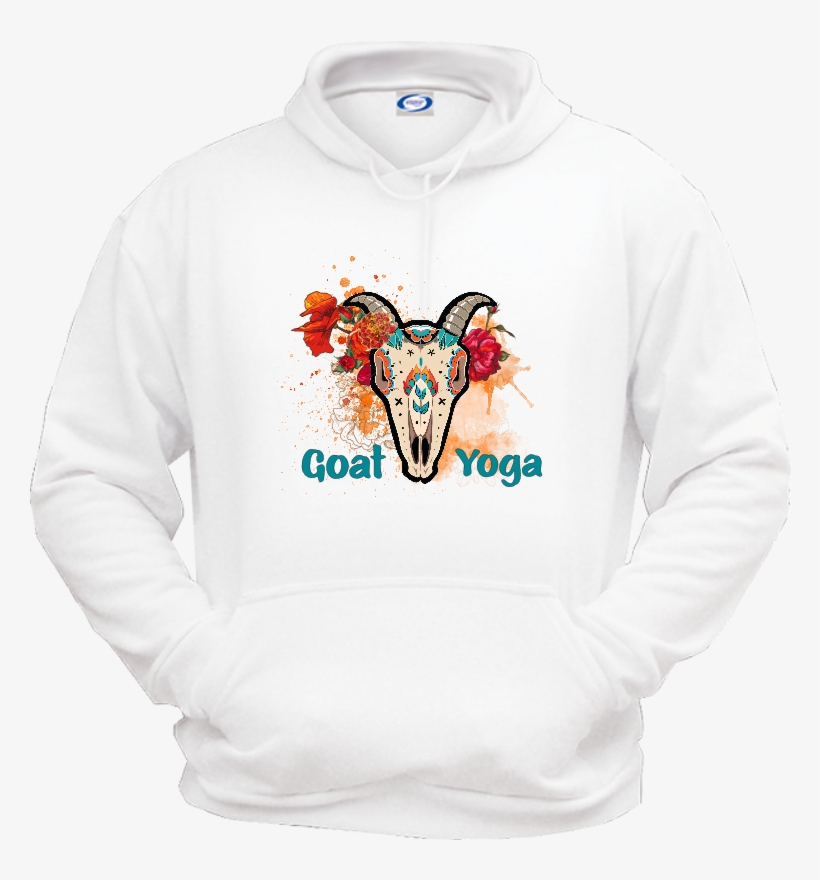Sugar Skull Goat Yoga - Hoodie, transparent png download