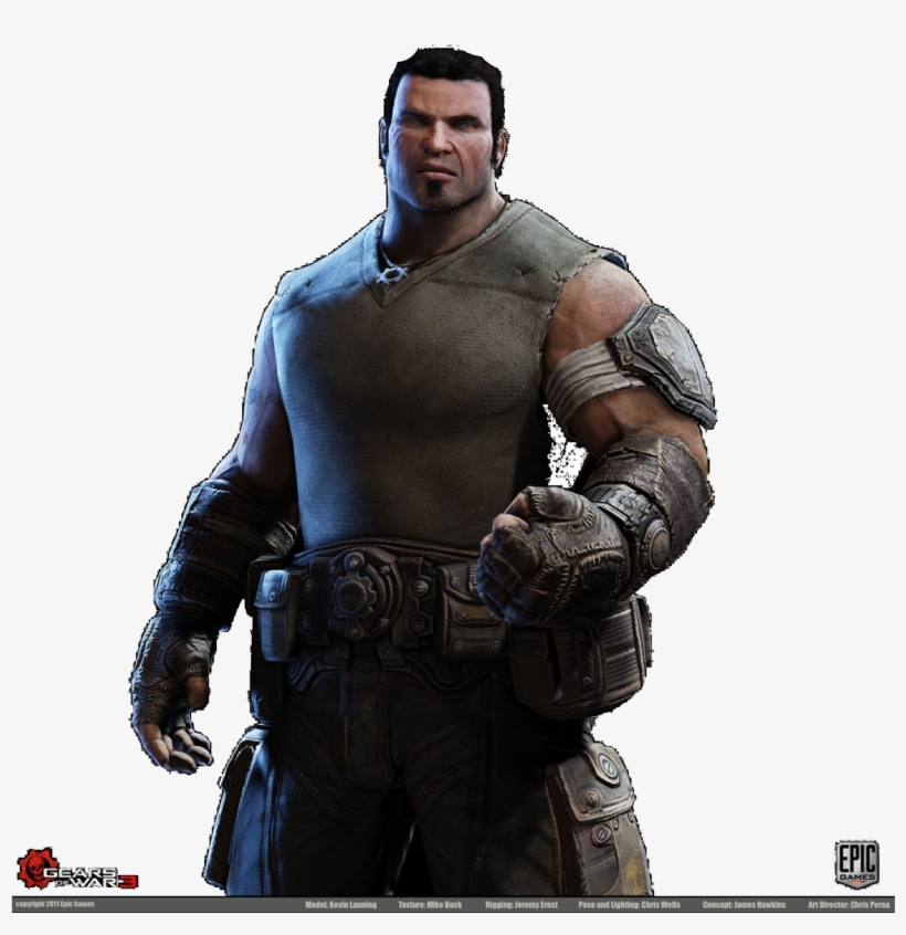 Marcus Fenix Png File - Gears Of War 3 Unarmored, transparent png download