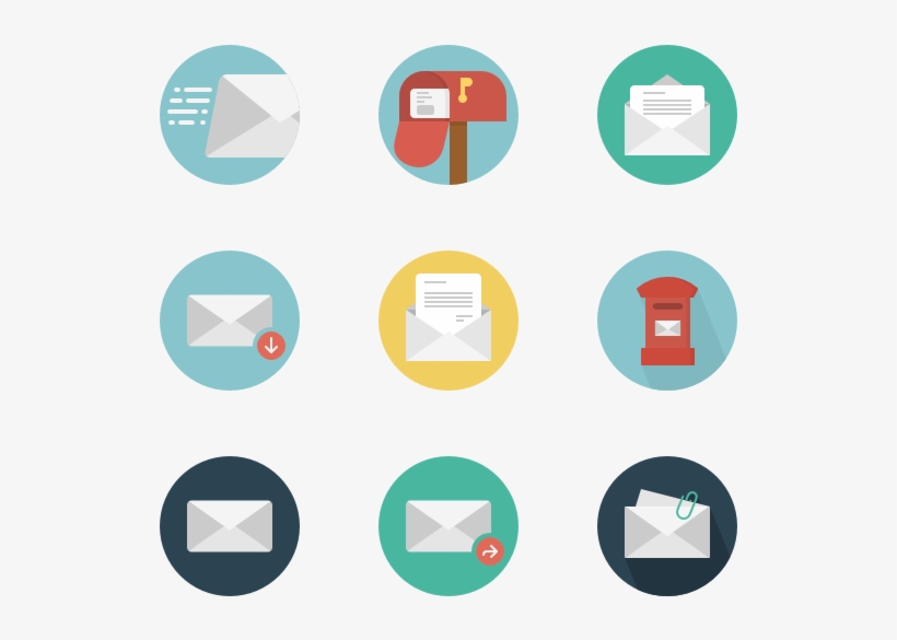 E-mails 26 Icons - Circle, transparent png download