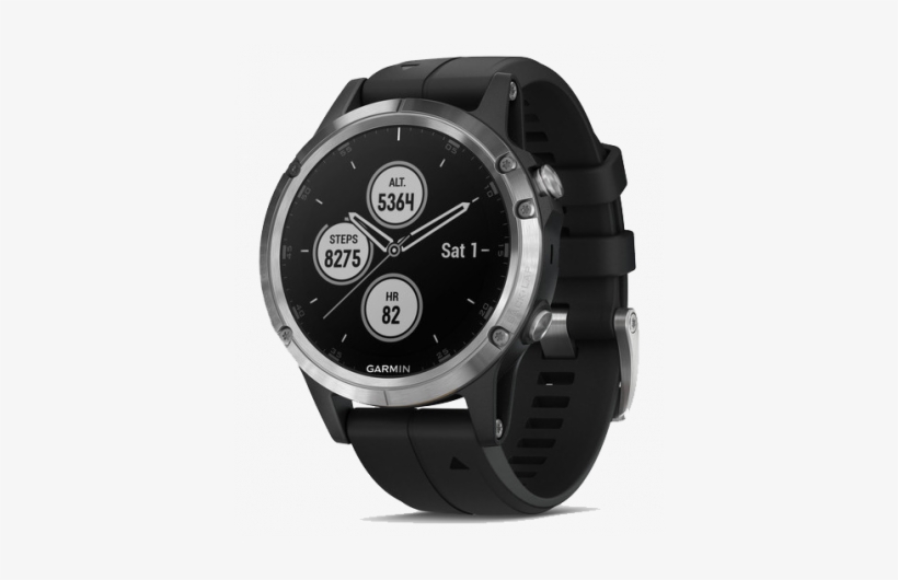 Garmin Fenix 5 Plus Silver, transparent png download
