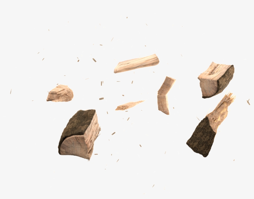 Wooden Block Bursting Cartoon Transparent - Wood Explosion Png, transparent png download