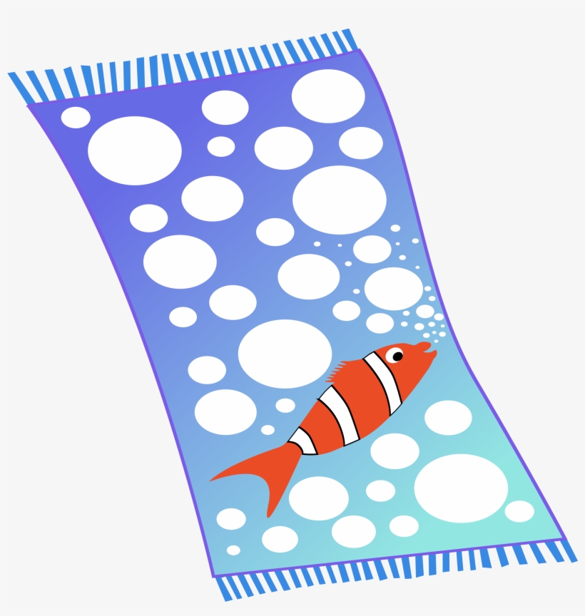 This Free Icons Png Design Of Towel Blue With White, transparent png download