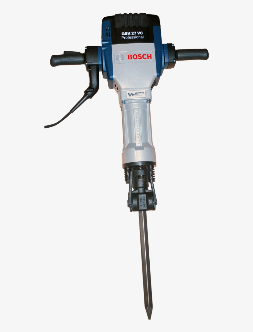 Martillo De Demolición Hexagonal Bosch Gsh 27 Vc Professional - Martillo Electrico De 5 Kg, transparent png download