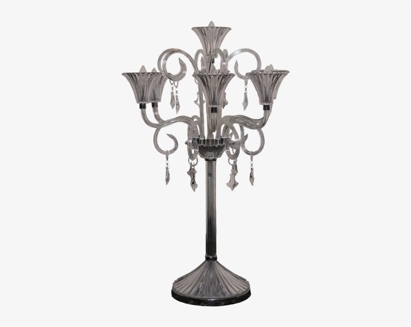 7 Top Caps Candelabra Silver Candelabra - Chandelier, transparent png download