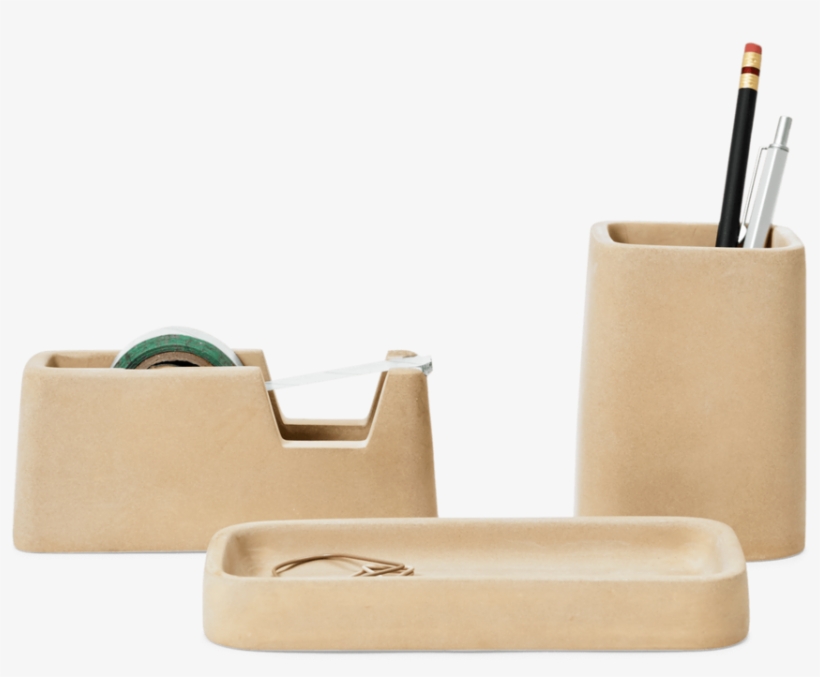 Concrete Desk Accessories Set - Areaware Concrete Desk Set Sand, transparent png download