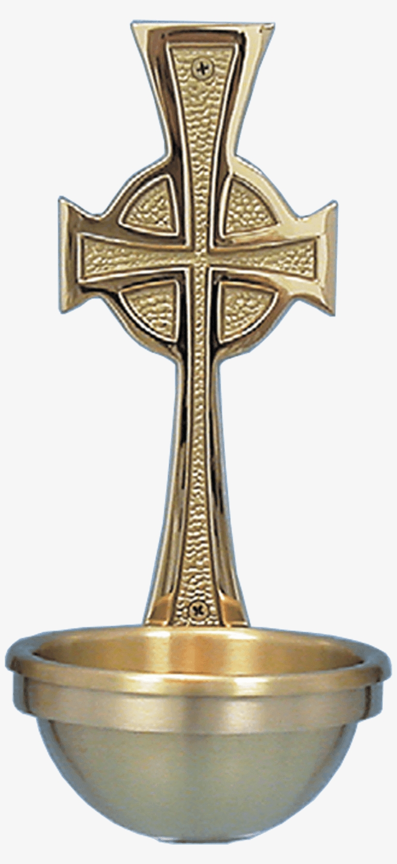 Cast Bronze Holy Water Font Cross Shaped Back Plate - Holy Water Door Font, transparent png download