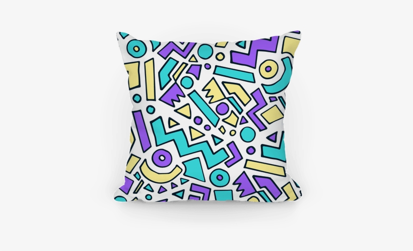 90's Surfer Pattern Pillow - 90's Themed Pillow, transparent png download
