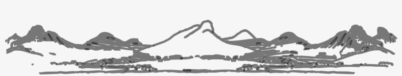 Mountain Black And White Mountain Range Clip Art Black - Mountain Horizon Clipart, transparent png download