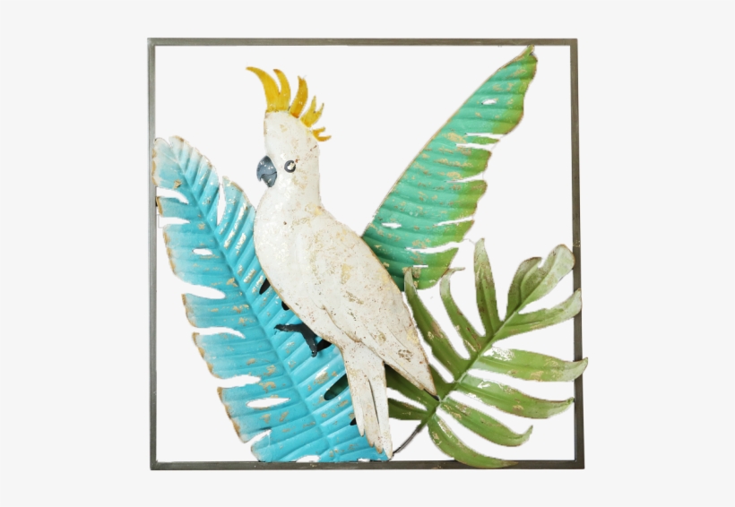 Cockatoo Tropical Wall Art 54cm - Sulphur-crested Cockatoo, transparent png download