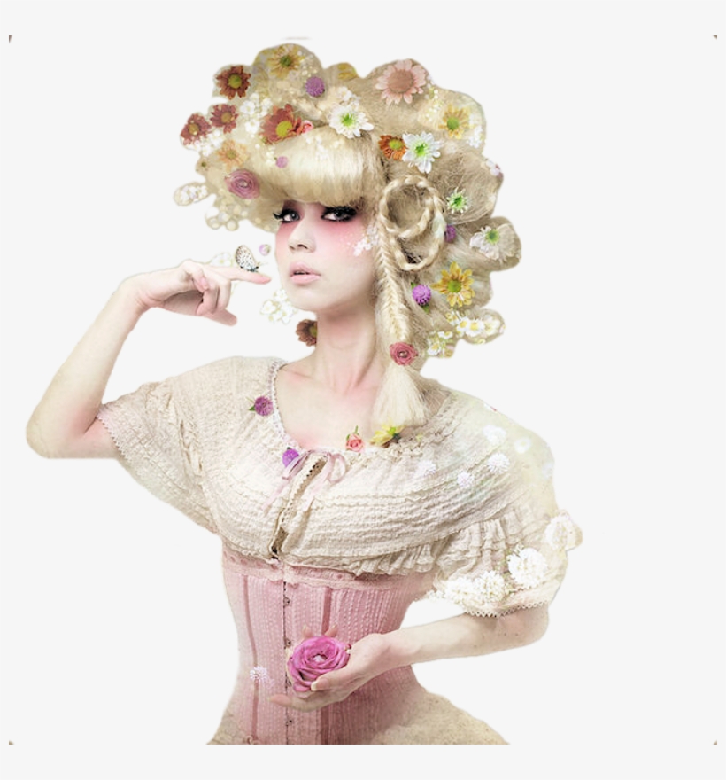 Tubes Femmes Fleurs Png - Framed Poster Prints - Girl Of The Flower Garden By, transparent png download