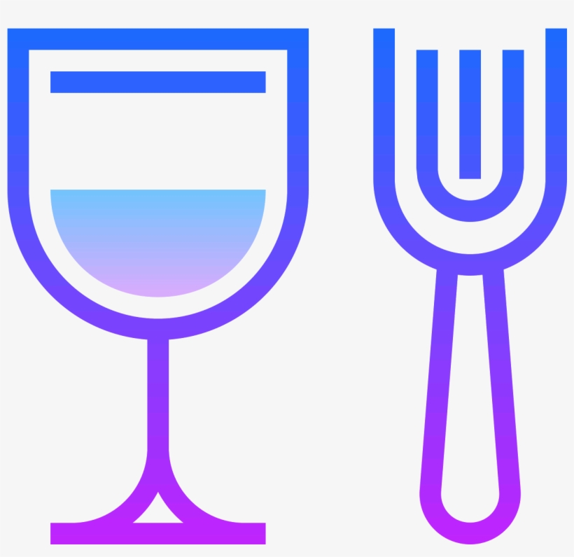 This Icon Contains A Glass And A Fork, transparent png download