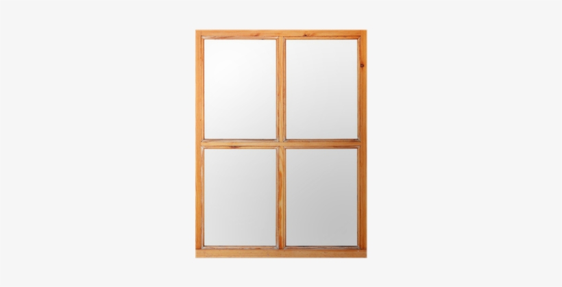 Wooden Window Frame Isolated On White Background Poster - Building, transparent png download