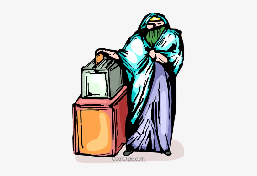 Woman Placing A Vote In A Ballot Box Royalty Free Vector, transparent png download