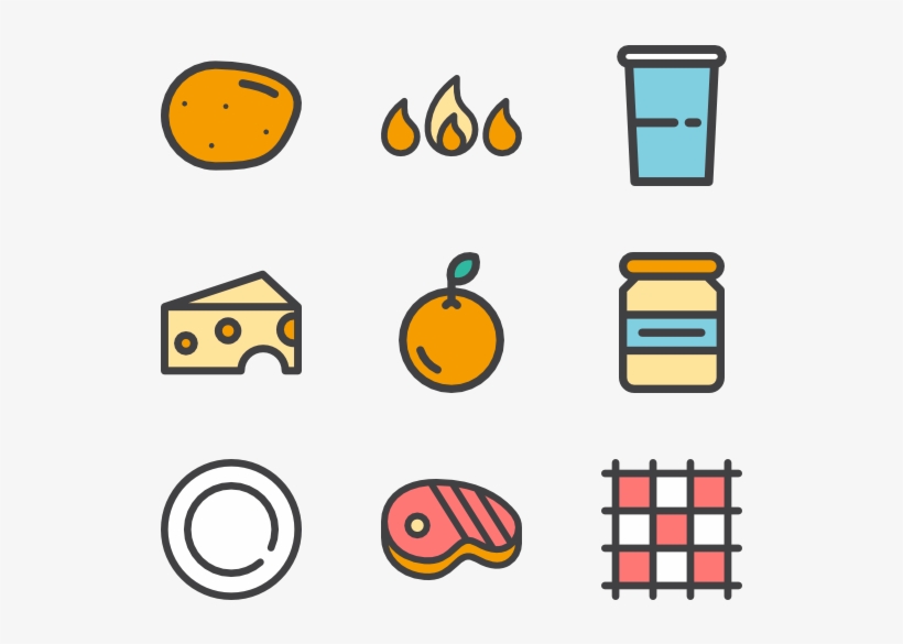 Picnic And Bbq Icons - Picnic Icons, transparent png download