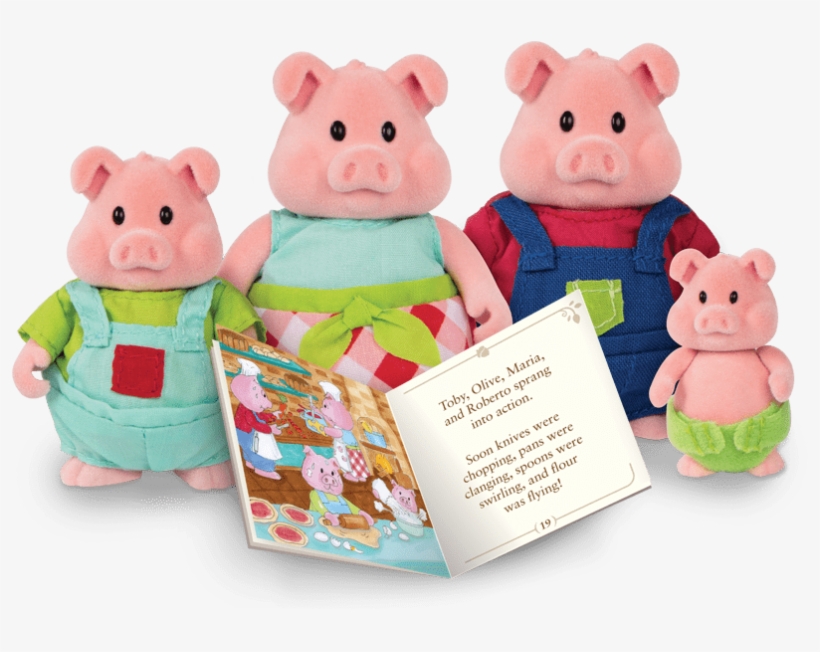 Li L Woodzeez Pig Family, transparent png download